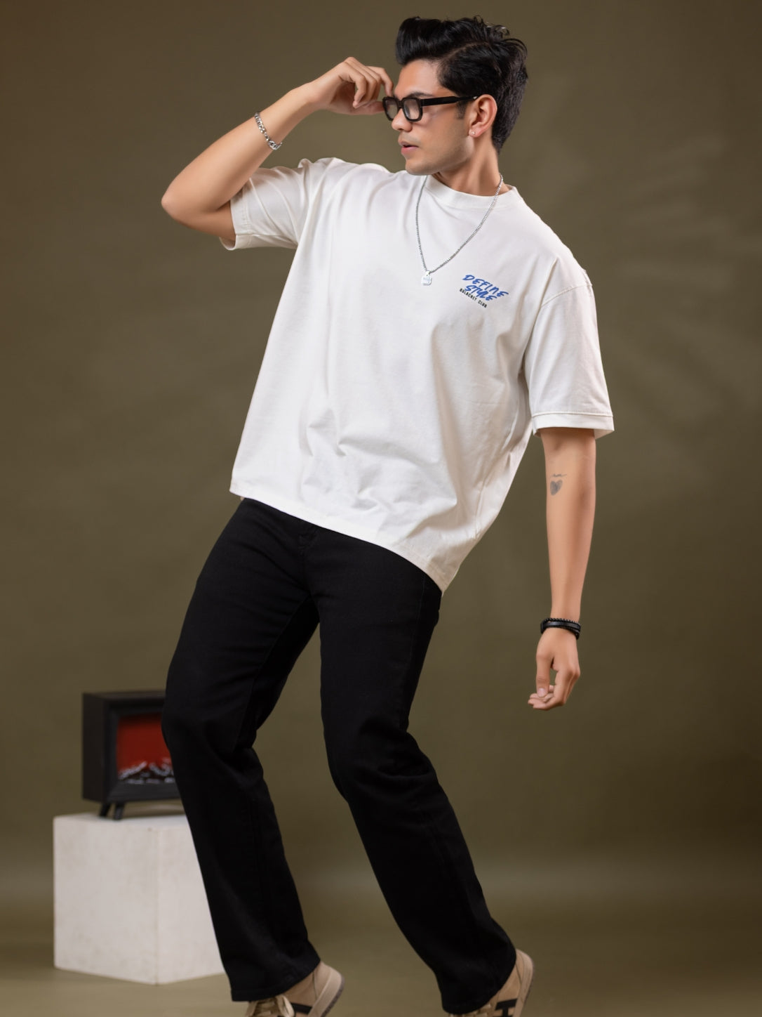 Define Your Vibe Oversized Printed T-Shirt