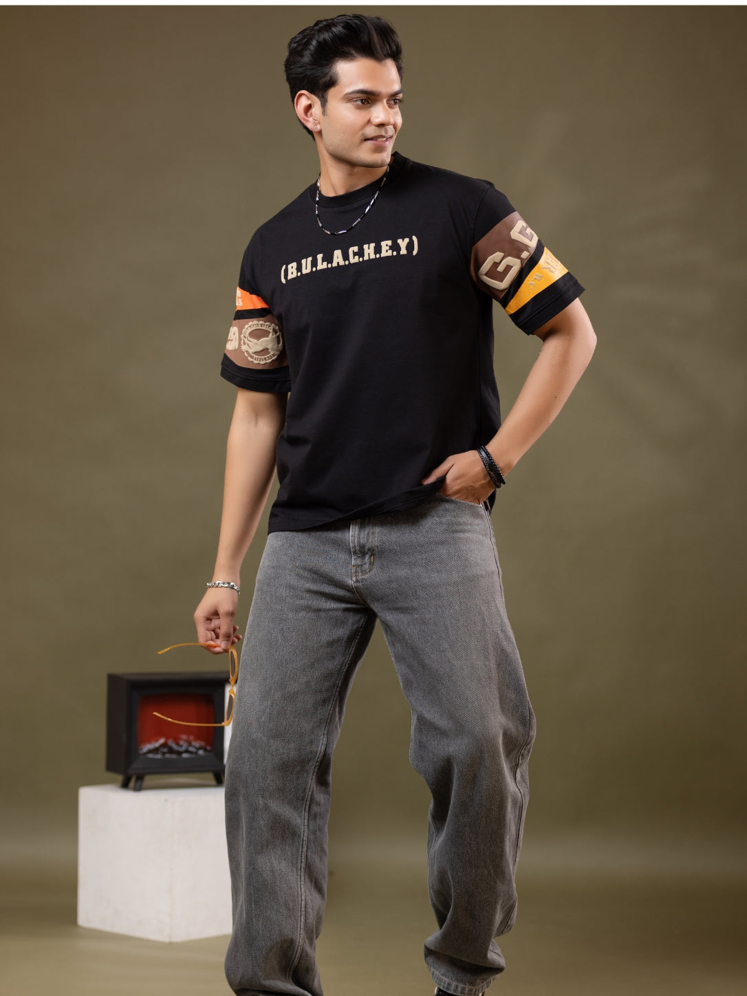 Heritage Circuit Oversized Printed T-Shirt