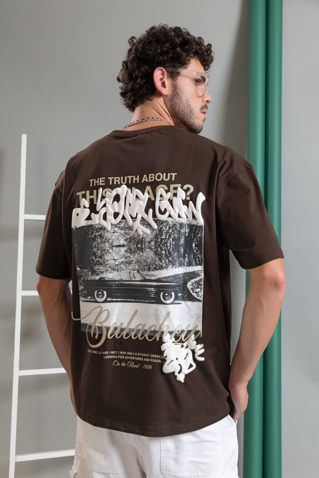 Oversized Brown Men Sweat Shirt