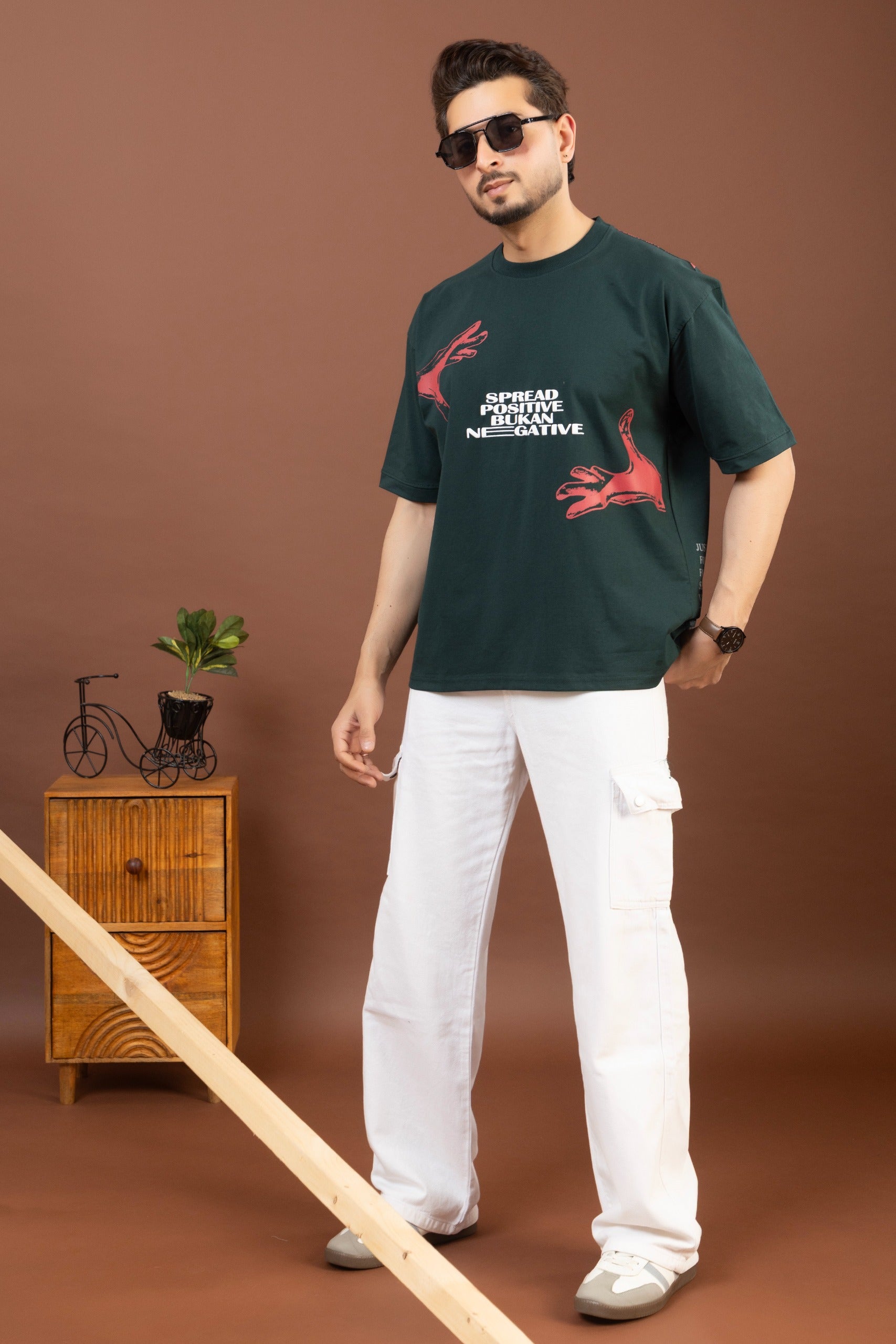 Olive Green Oversized T-shirt