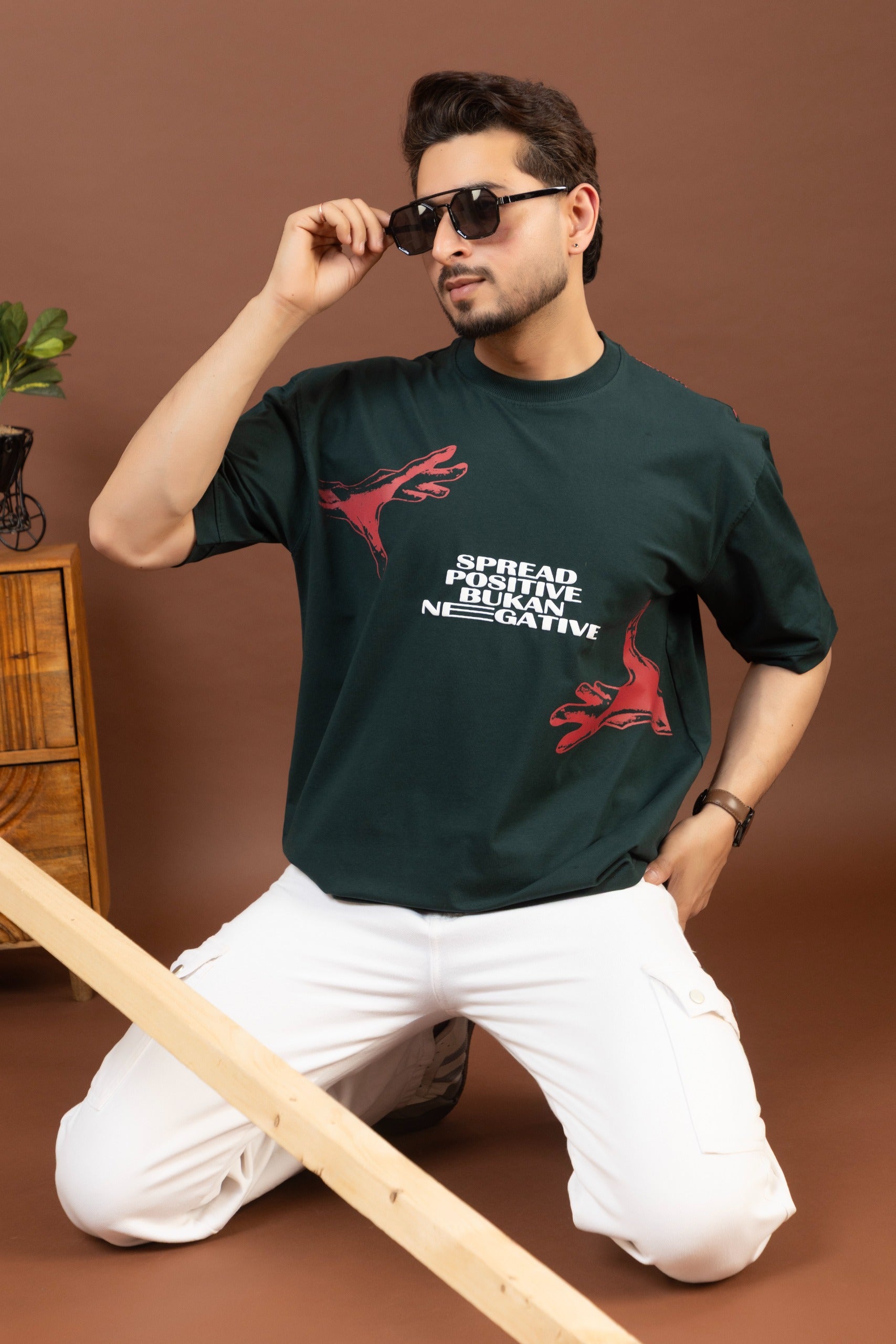 Olive Green Oversized T-shirt