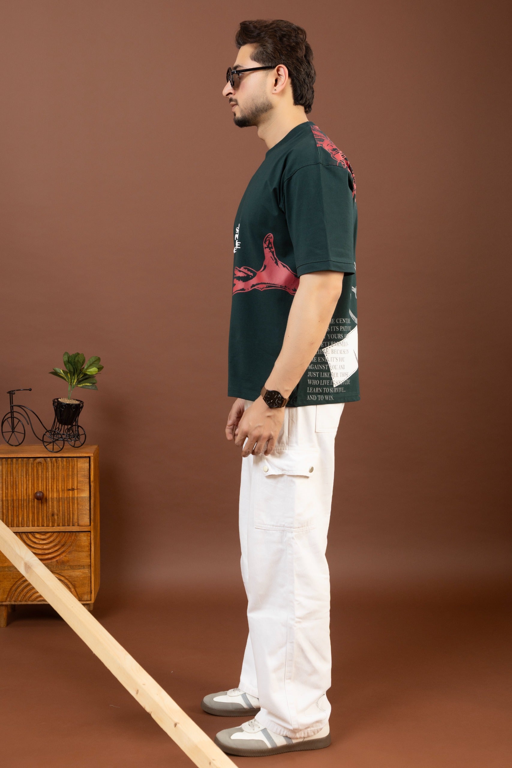 Olive Green Oversized T-shirt